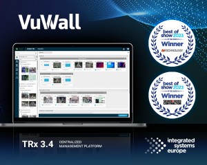 VuWall TRx 3.4 video wall and AV distribution software named “Best of Show” at ISE