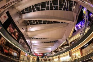 Elation lighting enhancement at shopping center in Monterrey