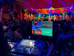 Various ChamSys consoles in action at Glastonbury 2023