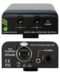 Studio Technologies introduces Model 362A listen-only beltpack