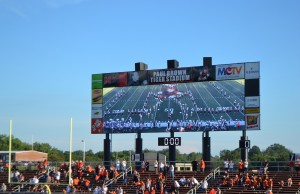 Electro-Voice MTS point-source loudspeaker system installed at Paul Brown Tiger Stadium