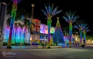 Christmas light show at Florida shopping mall under Obsidian control