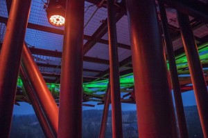 Estonian watchtower lit with Robe