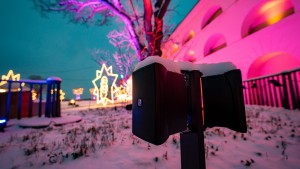 Zeusaudio beschallt Christmas Garden Koblenz mit Audac-Outdoor-Lautsprechern