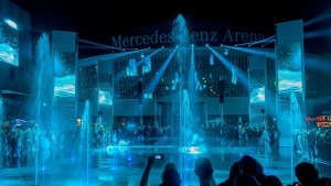 Mercedes-Platz in Berlin opens with Elation Proteus light show