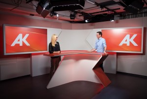 Video-Studio der Arbeiterkammer Wien mit Scheinwerfern von ETC ausgestattet