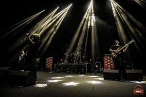 Glassjaw plays Brixton Academy beneath Elation rig