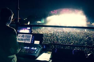 Various ChamSys consoles in action at Glastonbury 2023