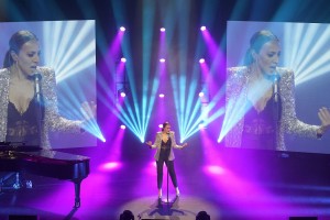 Mónica Naranjo concert lit with Robe
